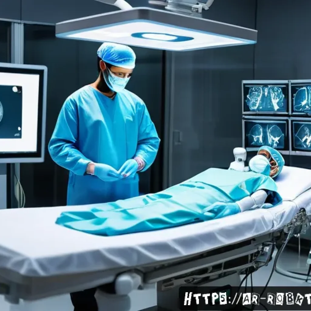 최신 로봇 수술 기술 트렌드 - A highly detailed and realistic surgical operating room scene set in a modern Middle Eastern hospita...